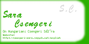 sara csengeri business card